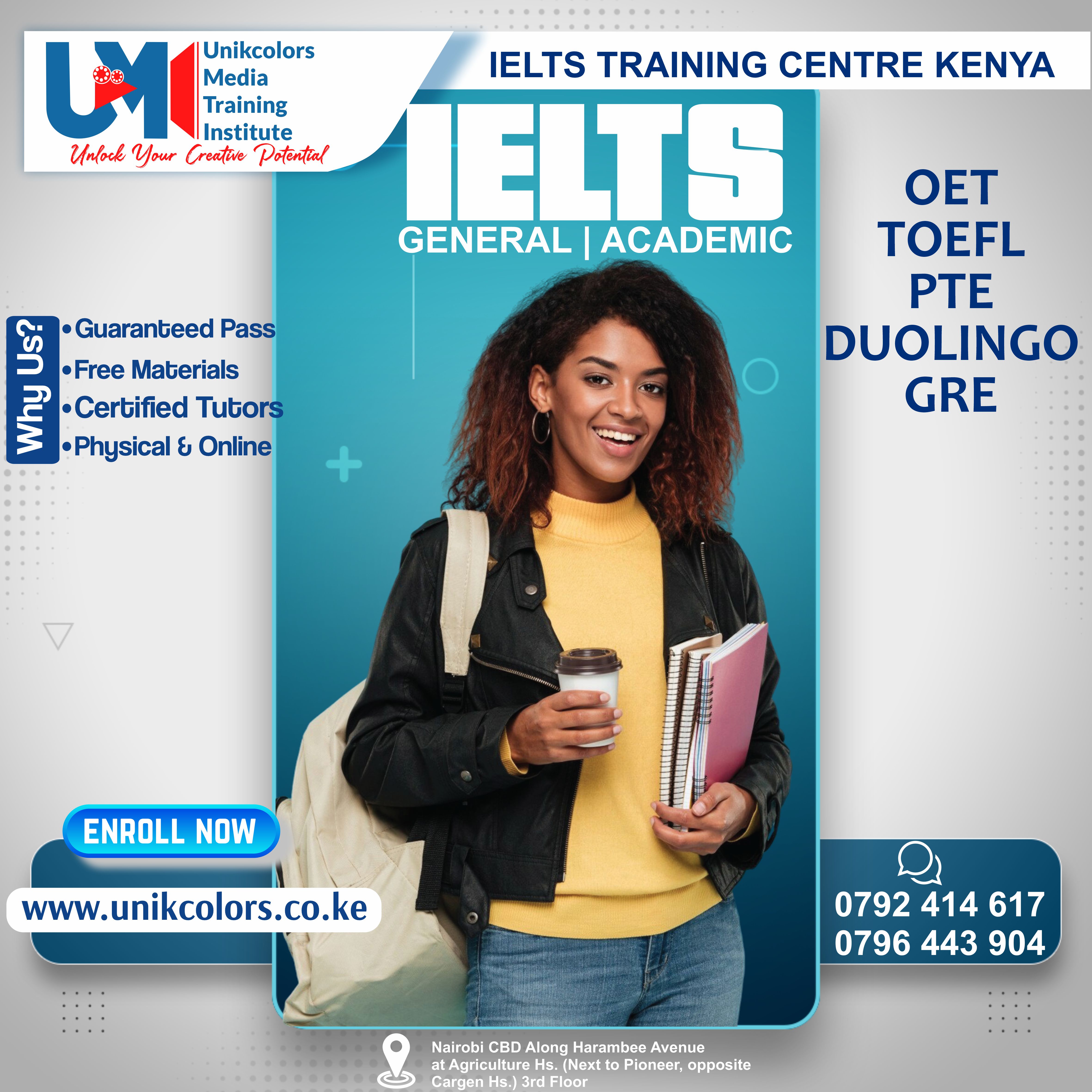 IELTS TRAINING CENTRE KENYA - IELTS PREPARATION | OET | TOEFL | PTE | GRE | DUOLINGO